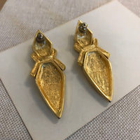 Thumbnail for 1980s Gold Pierced Geometric Earrings Jewelry Bloomers and Frocks 