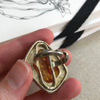 Thumbnail for Amber Sterling Silver Statement Ring Jewelry Bloomers and Frocks 