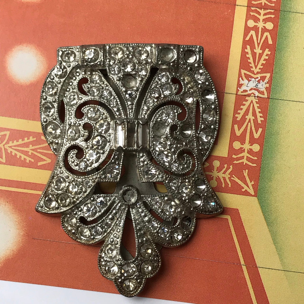 Art Deco Rhinestone Fur Clip Accessory Bloomers and Frocks 
