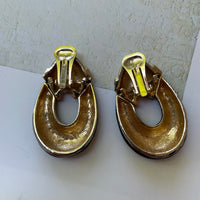 Thumbnail for Black and gold clip on earrings Jewelry Bloomers and Frocks 