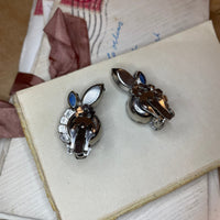 Thumbnail for Blue Rhinestone Clip Earrings Jewelry Bloomers and Frocks 