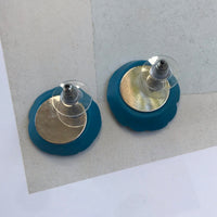 Thumbnail for Bright Teal Blue Pierced Earrings Jewelry Bloomers and Frocks 