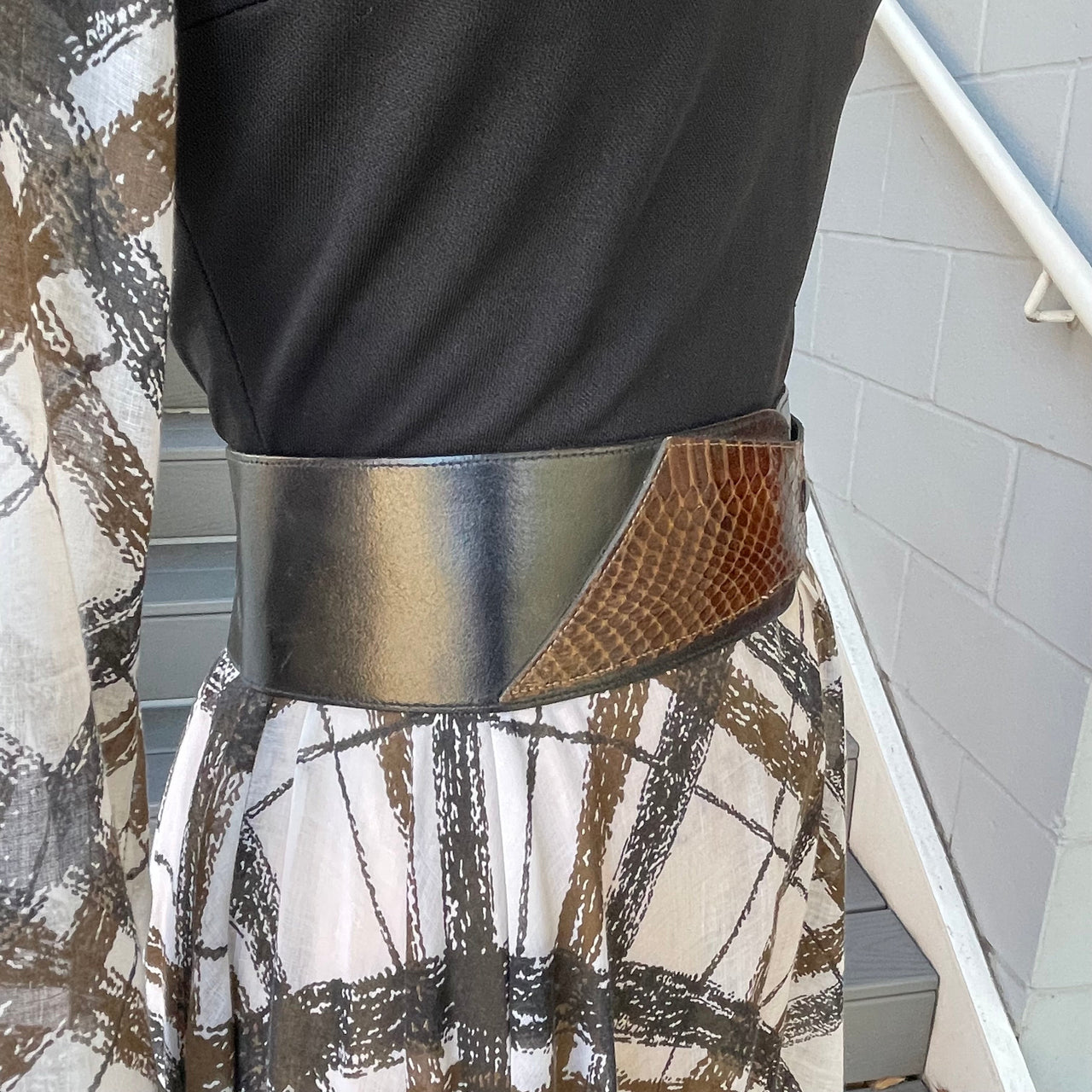 Brown and Black Snakeskin Belt Accessory Bloomers and Frocks 