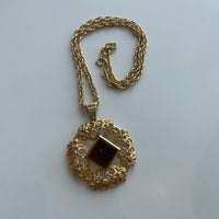 Thumbnail for Brown Rhinestone Statement Pendant Jewelry Bloomers and Frocks 