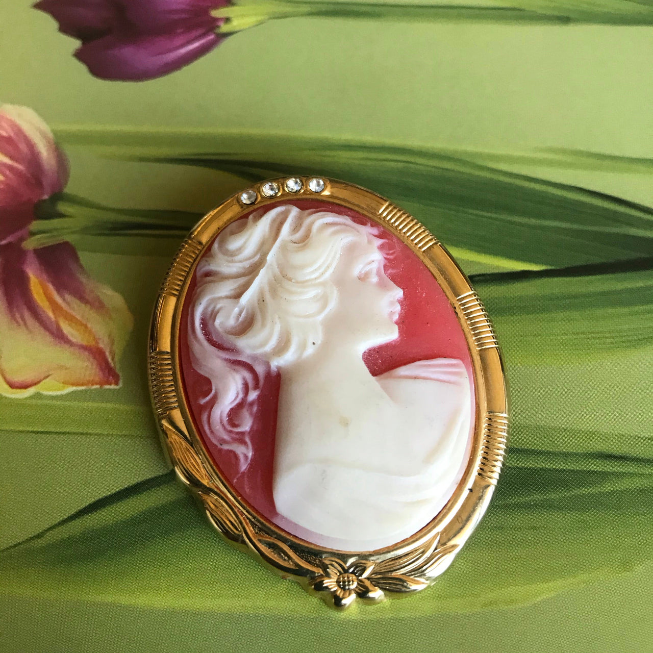 Cameo Brooch Jewelry Bloomers and Frocks 