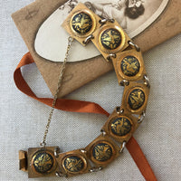 Thumbnail for Damascene Square Link Dove Bracelet Jewelry Bloomers and Frocks 