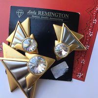 Thumbnail for Deadstock Lady Remington Brooch and Earrings Jewelry Bloomers and Frocks 