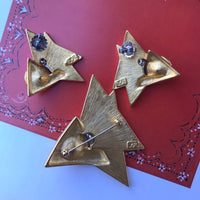 Thumbnail for Deadstock Lady Remington Brooch and Earrings Jewelry Bloomers and Frocks 