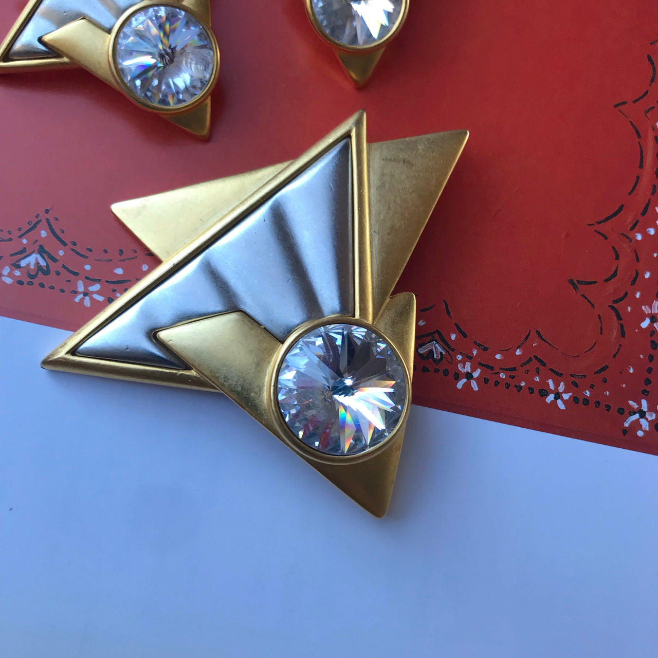 Deadstock Lady Remington Brooch and Earrings Jewelry Bloomers and Frocks 