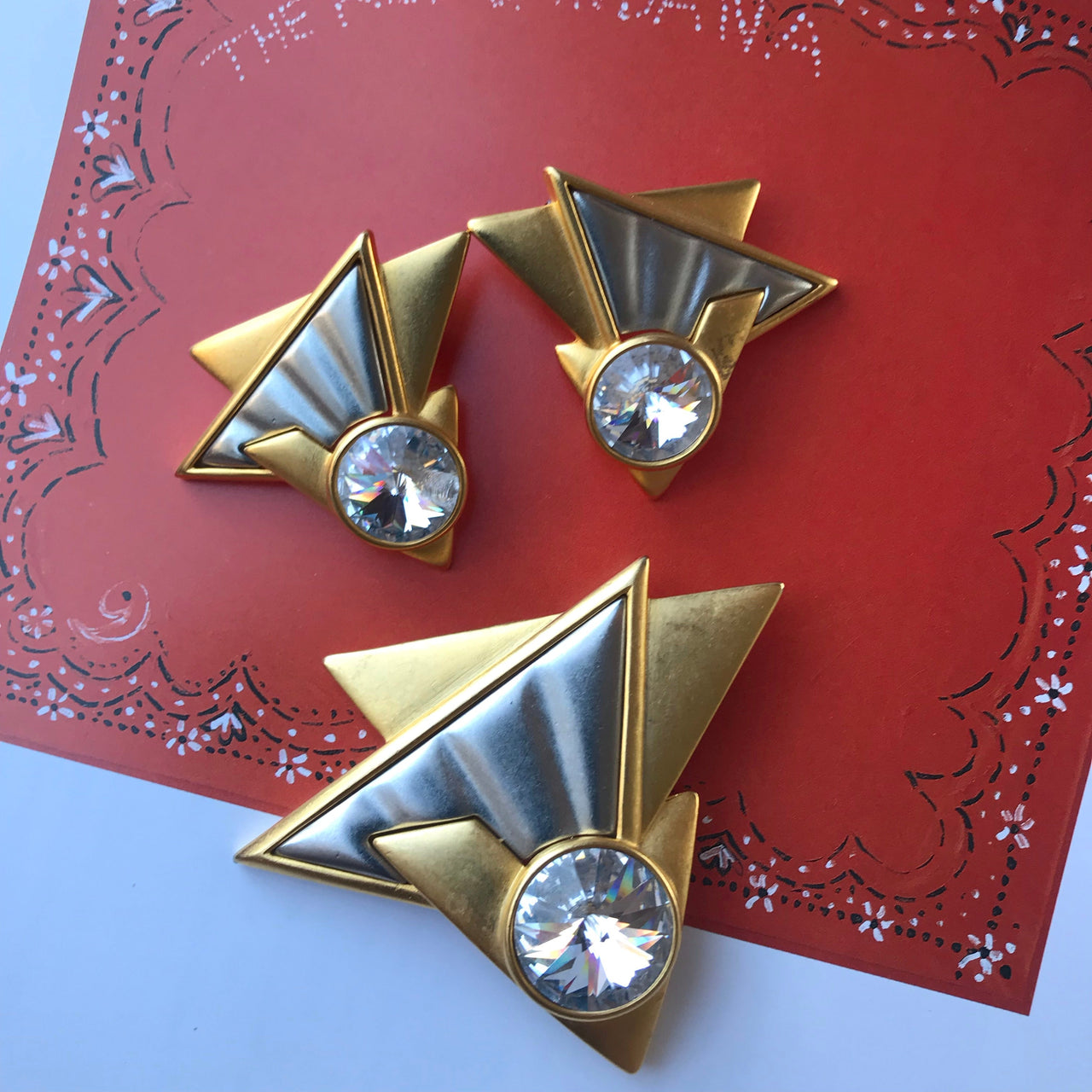 Deadstock Lady Remington Brooch and Earrings Jewelry Bloomers and Frocks 