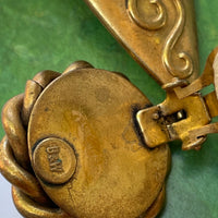 Thumbnail for Designer Butler and Wilson Gold Pearl Clip On Earrings Jewelry Bloomers and Frocks 