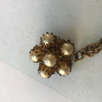 Thumbnail for Double Pearl Chatelaine Brooch with Brass Chain Jewelry Bloomers and Frocks 