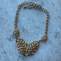 Thumbnail for Gold Large Scroll Woven Style Necklace Bloomers and Frocks 