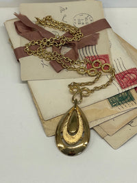 Thumbnail for Gold Trifari Teardrop Necklace Bloomers and Frocks 