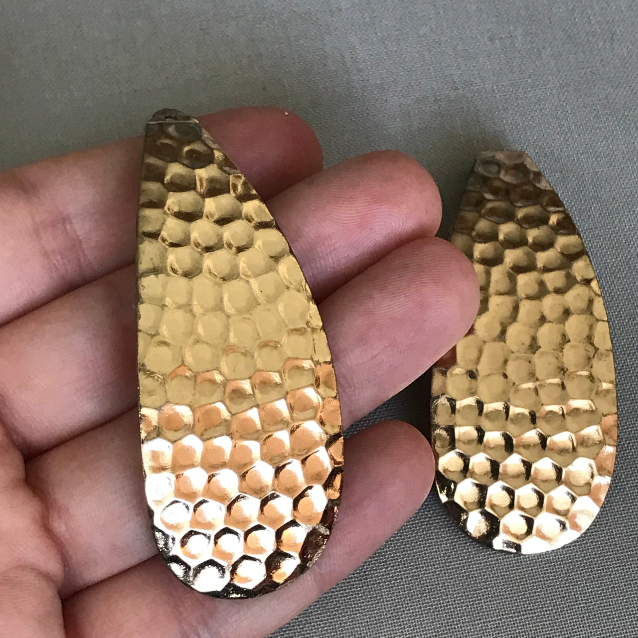 Hammered Curved Clip Earrings Jewelry Bloomers and Frocks 