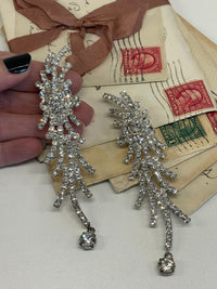 Thumbnail for Long Rhinestone Earrings Bloomers and Frocks 