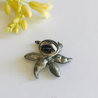 Thumbnail for Pewter Rhinestone Sister Flower Pins Jewelry Bloomers and Frocks 