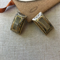 Thumbnail for Rectangular Damascene Clip-On Earrings Jewelry Bloomers and Frocks 