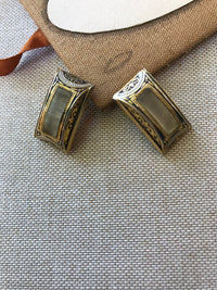 Thumbnail for Rectangular Damascene Clip-On Earrings Jewelry Bloomers and Frocks 