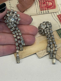 Thumbnail for Rhinestone Clip Fringe Earrings Bloomers and Frocks 