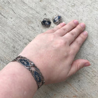 Thumbnail for Siam Sterling Silver Bracelet and Clip Earring Set Jewelry Bloomers and Frocks 