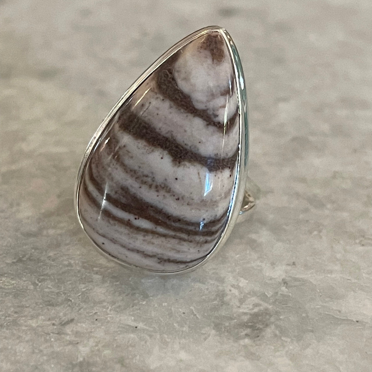 Sterling Silver and Zebra Jasper Ring Bloomers and Frocks 