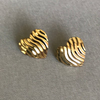 Thumbnail for Textured Heart Stud Earrings Jewelry Bloomers and Frocks 
