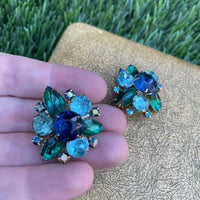 Thumbnail for Vintage Blue Green Rhinestone 