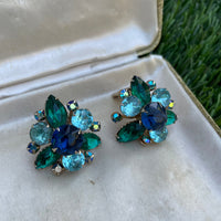 Thumbnail for Vintage Blue Green Rhinestone 