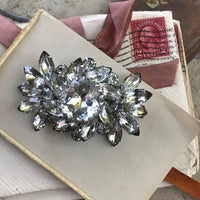 Thumbnail for Vintage Clear Rhinestone Burst Statement Brooch Jewelry Bloomers and Frocks 