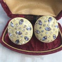 Thumbnail for Weiss Cream Rhinestone Earrings Jewelry Bloomers and Frocks 